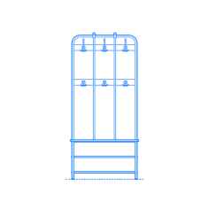 Furniture Hall Trees Outline Svg Vector, Free Vectors File